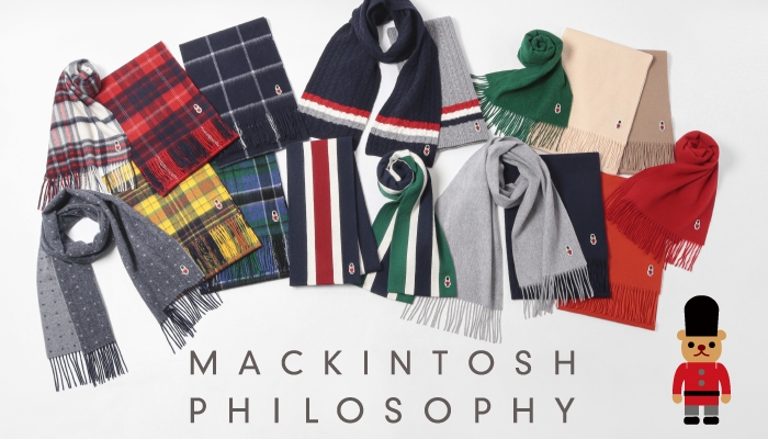 マッキントッシュ フィロソフィー バッキンガムベアマフラーラインナップ