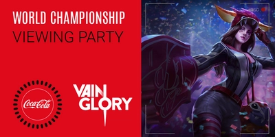 世界最大のモバイルeスポーツ「Vainglory(ベイングローリー)」、 ザ コカ・コーラ カンパニーとワールドチャンピオンシップ 観戦パーティを共同開催！