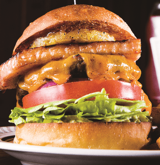 パイナップルベーコンチーズバーガー
