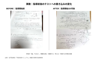 【算数】指導前後書き込み例