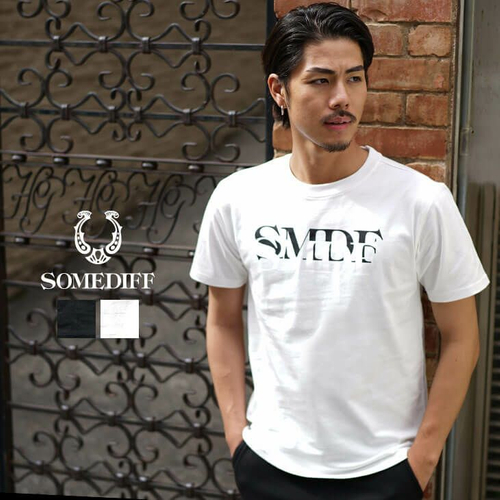 SOMEDIFF/サムディフ 重ねロゴ半袖Tシャツ