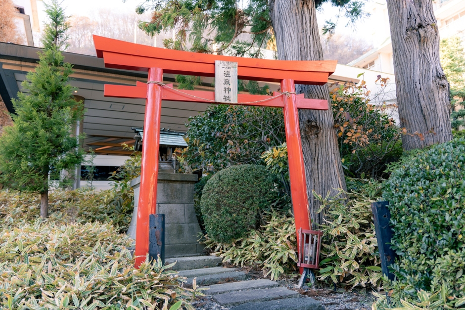 ゆづくしSalon一の坊敷地内の温泉神社