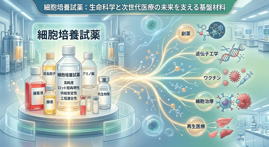 図. 細胞培養試薬の製品画像