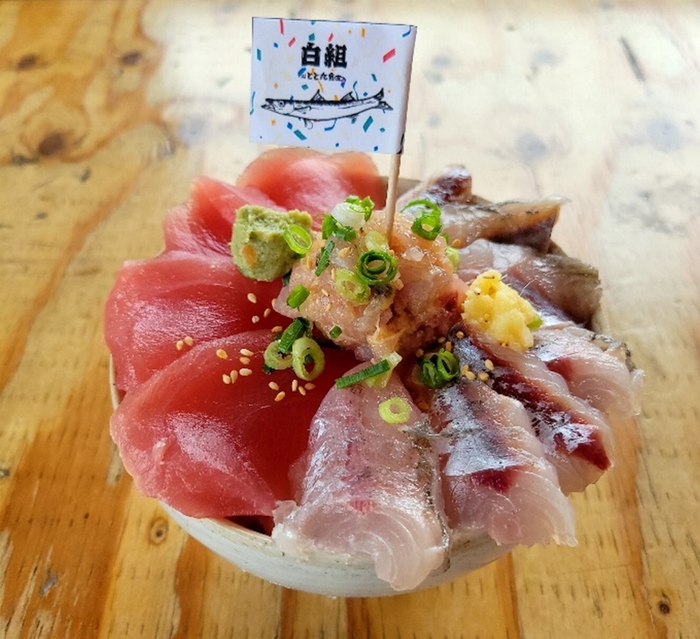 かますとまぐろの2種丼