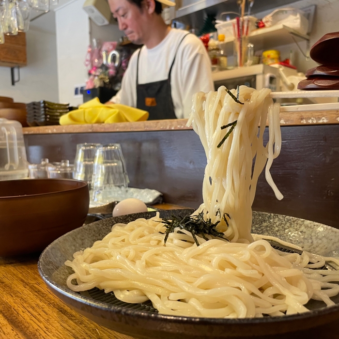 特注の細平生うどん 