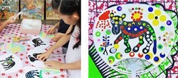 ティンガティンガ・アート うちわ作り体験ワークショップ ※イメージ