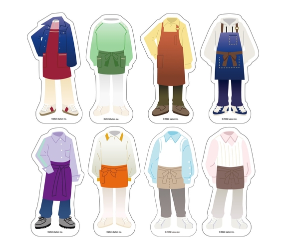 QuizKnock10周年 衣装ステッカー コラボカフェVer.(全8種)　各800円(税込)