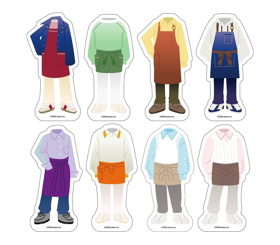 QuizKnock10周年 衣装ステッカー コラボカフェVer.(全8種) 各800円(税込)