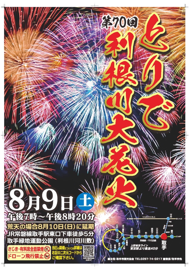 とりで利根川大花火ポスター画像