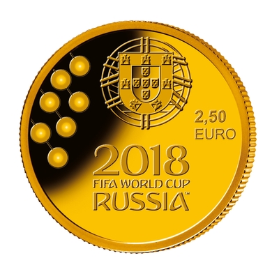 ポルトガル2.5ユーロ金貨 表面