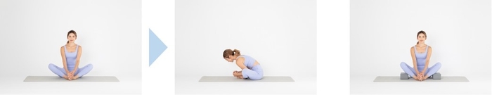 合せき前屈のポーズ