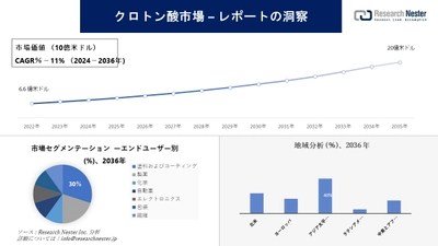 クロトン酸市場調査の発展、傾向、需要、成長分析および予測2024―2036年