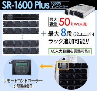停電時等も停止せずに稼働！ 最大32台の並列接続が可能なインバーターモジュール 「SR-1600 Plusシリーズ」リニューアル販売開始