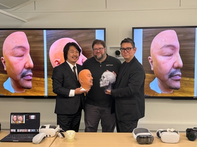 左から富田大介、Don Cameron教授(スタンフォード大学)、Endo Giichi (スタンフォード大学にて。2025年5月29日)