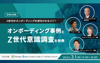 【ウェビナー開催のお知らせ】オンボーディング事例とZ世代意識調査を発表