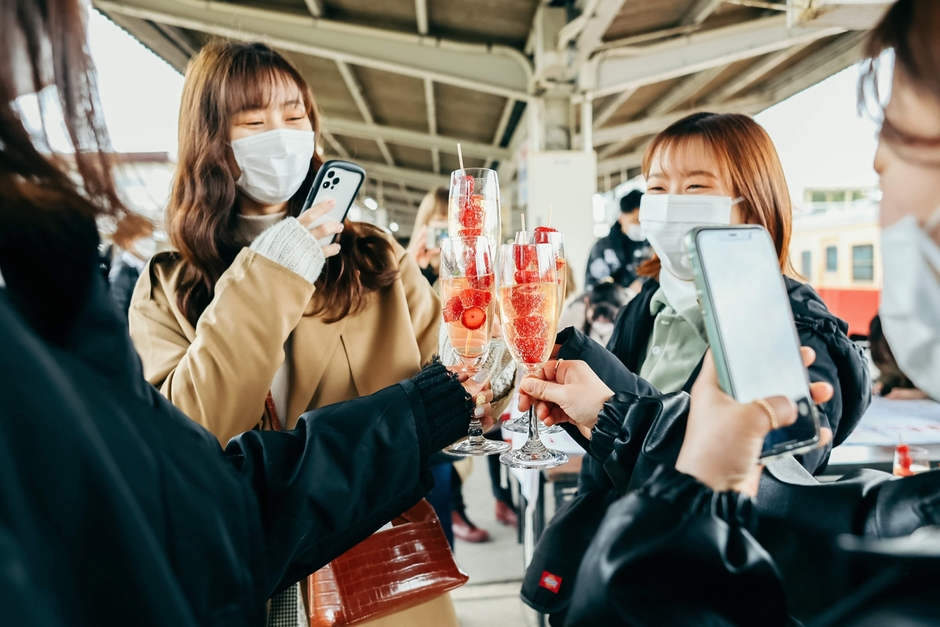 市原シャンパンで乾杯