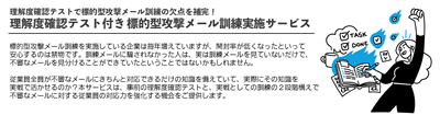 理解度確認テスト付き標的型攻撃メール訓練実施サービス