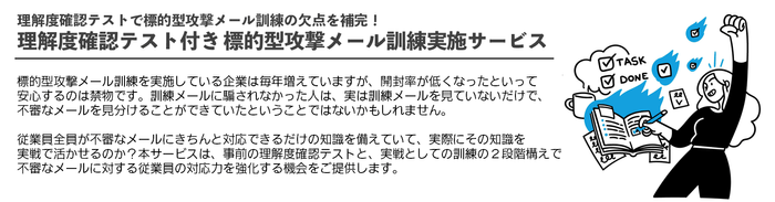 理解度確認テスト付き標的型攻撃メール訓練実施サービス