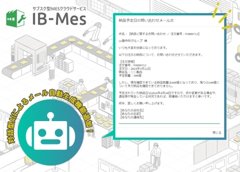 AIのチカラを製造業でも活用したい！製造現場向けシステム 【IB-Mes】に対話型AIでのメール生成機能を追加