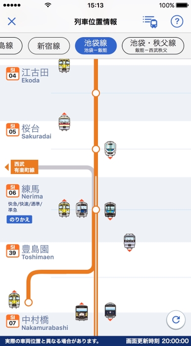 列車位置情報