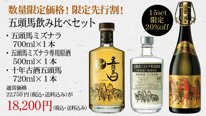 15セット限定『五頭馬飲み比べセット』