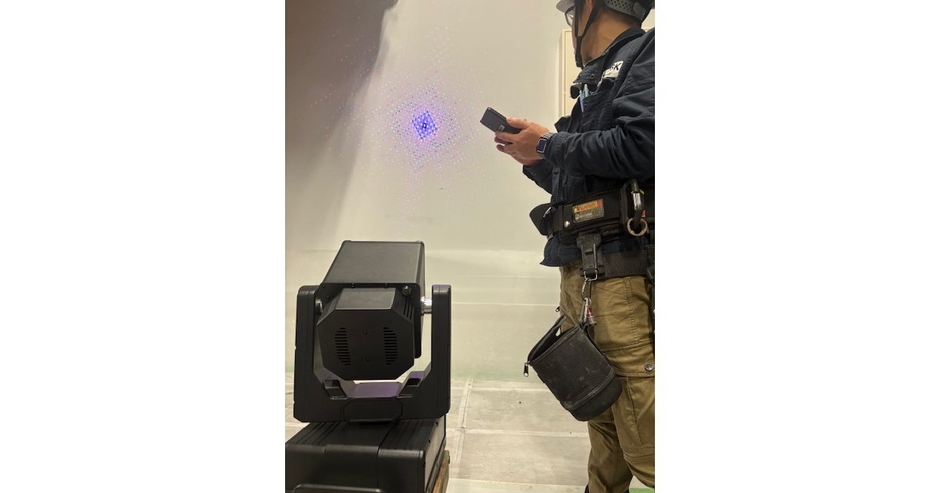 スマホにて照射ルール設定中の様子