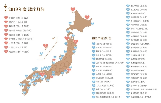 「全国灯台文化価値創造プロジェクト」活動開始、 2019年度の「恋する灯台」認定灯台を発表