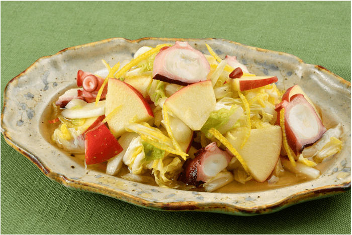 たこ、白菜、りんご 甘酢漬け