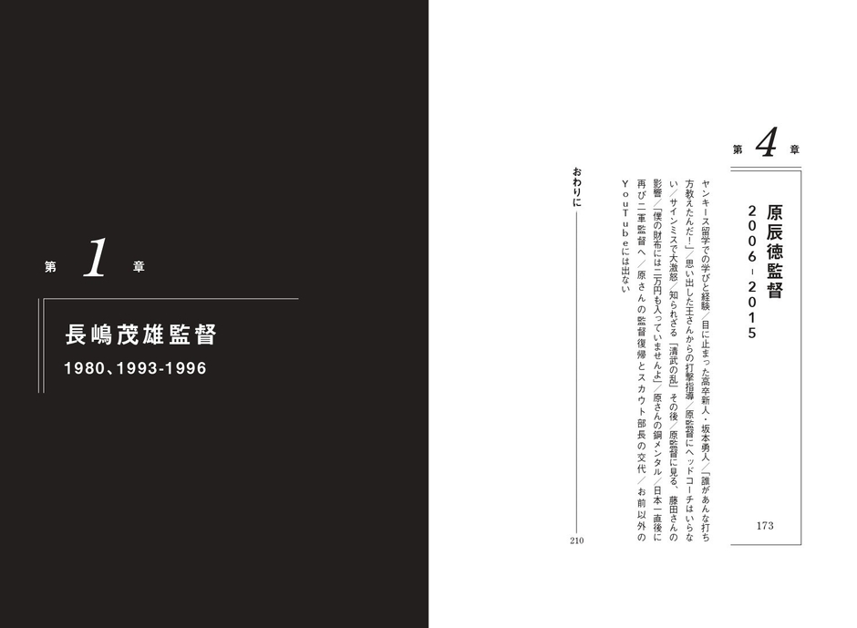 『長嶋さん、王さん、藤田さん。ときどき原さん』目次3