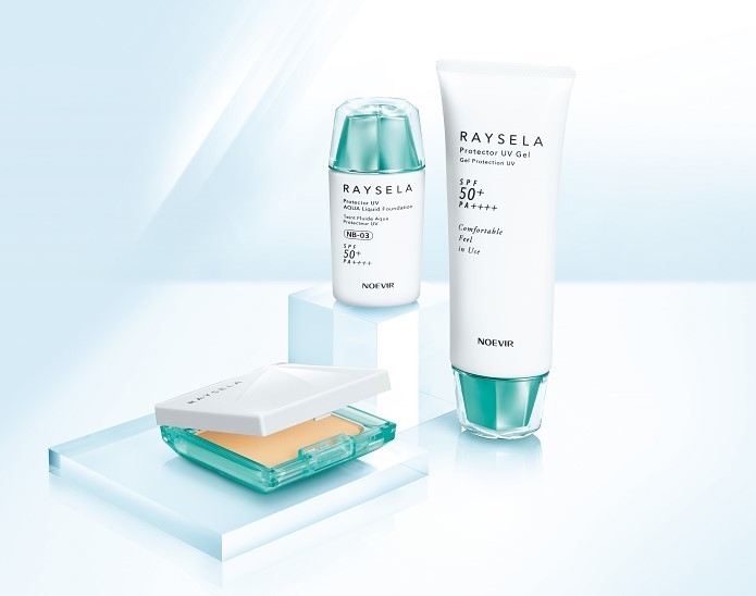 ノエビア レイセラ プロテクターUV アクアリキッドファンデーション・プロテクターUVフェイスパウダー・ プロテクターUVジェル