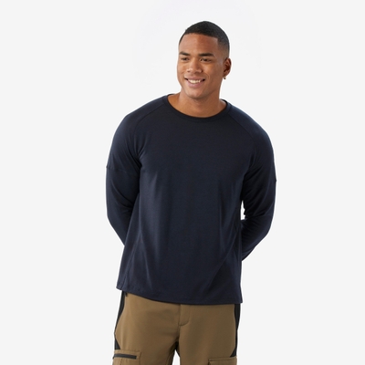 登山・トレッキング メンズ Tシャツ 長袖 メリノウール 消臭
