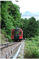 坂本ケーブルから三上山を望む (2022年1月より)