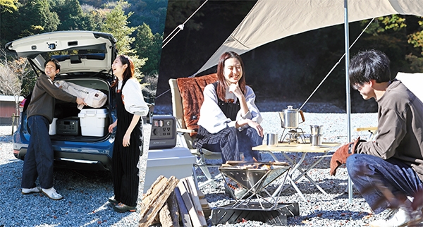 2人で簡単に設営完了