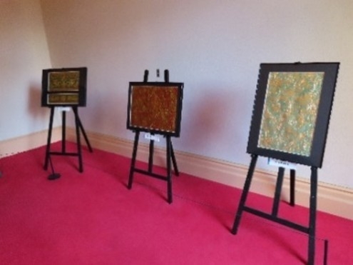 洋館2階の控室展示の様子