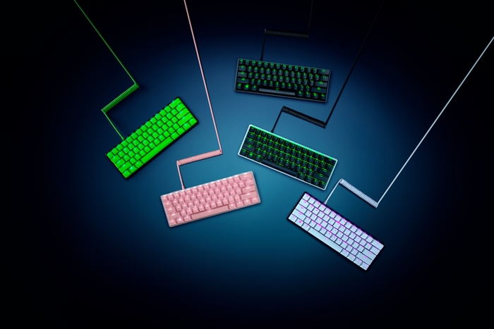 左から:Razer Green, Quartz Pink, Classic Black, Classic Black, Mercury White