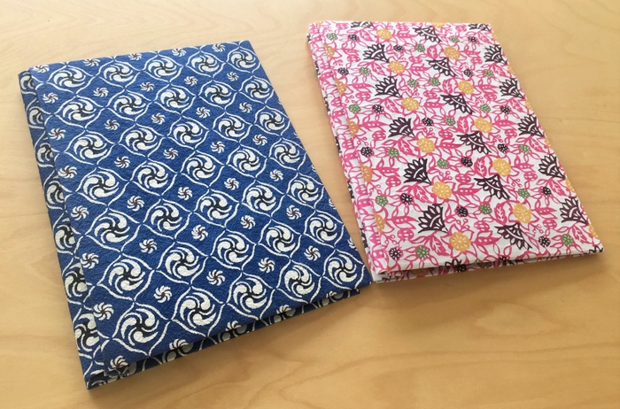 縁でぃんぐノート 2種(最終5種予定)左:三つ巴 右:紅型