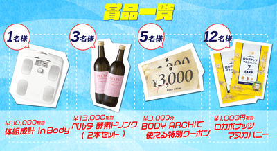 「夏目前!ダイエット応援キャンペーン」商品一覧
