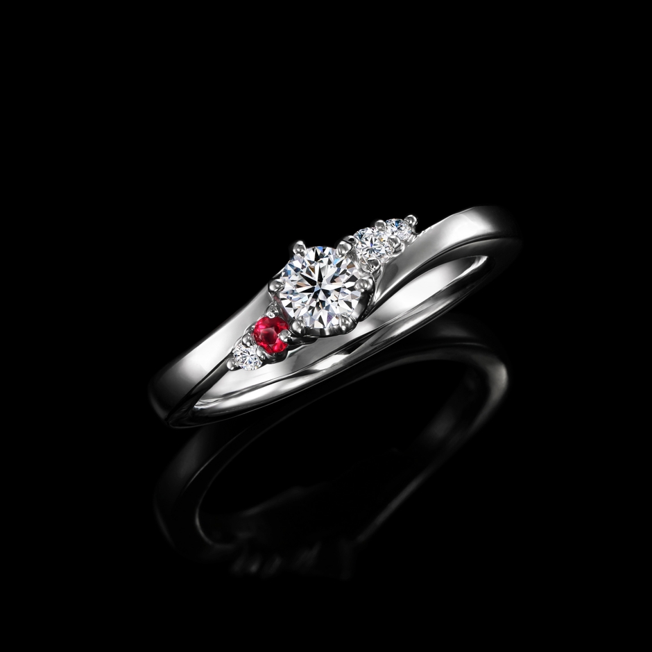 TANZOタイプ2ダイヤモンド 脇ルビー