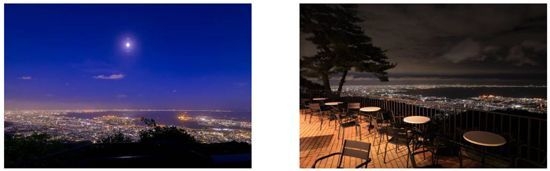 【左】摩耶山掬星台 【右】六甲山天覧台(TENRAN CAFE)