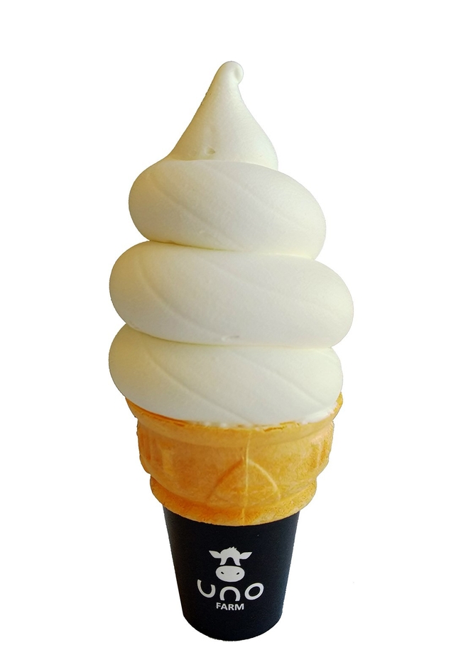 【宇野牧場】「有機牛乳のもこもこソフトクリーム」
