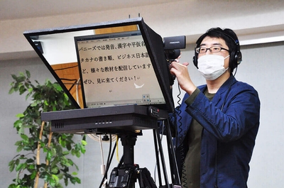 カメラプロンプター使用イメージ1