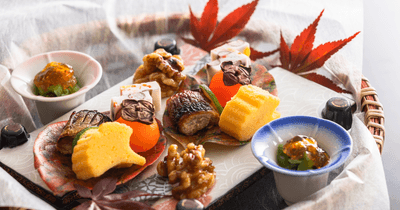 秋の味覚を少しずつ、彩り豊かな前菜/一例