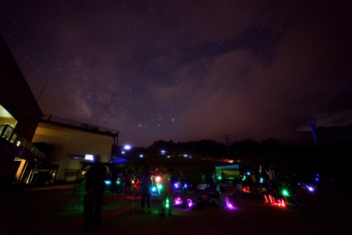 晴れた夜空の日の様子。