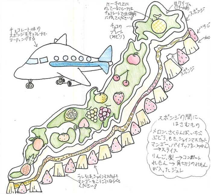準グランプリ作品_日本全国巡りケーキ_イラスト