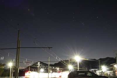 三峰口駅前の夜空1