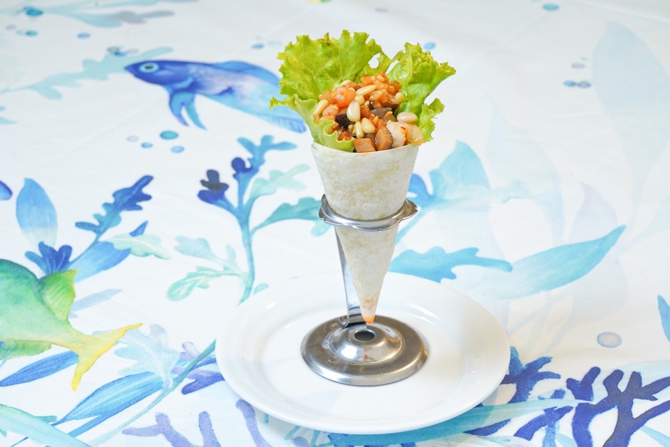 ▲海老ピリ辛トルティーヤ