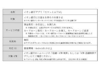 国内初！スマートフォンのNFC機能を活用したATM取引サービス 「スマッとATM」の開始について