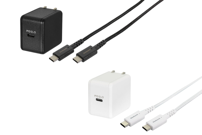 USB PD対応の充電器OWL-APD18KCC15は、ブラックとホワイトの2色展開です