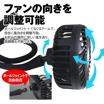 ファンの向きを調整可能