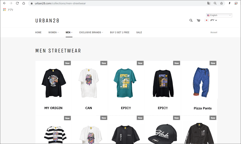 URBAN28 オンラインショップ